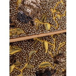 Shoulder bag with all-over bead embroidery