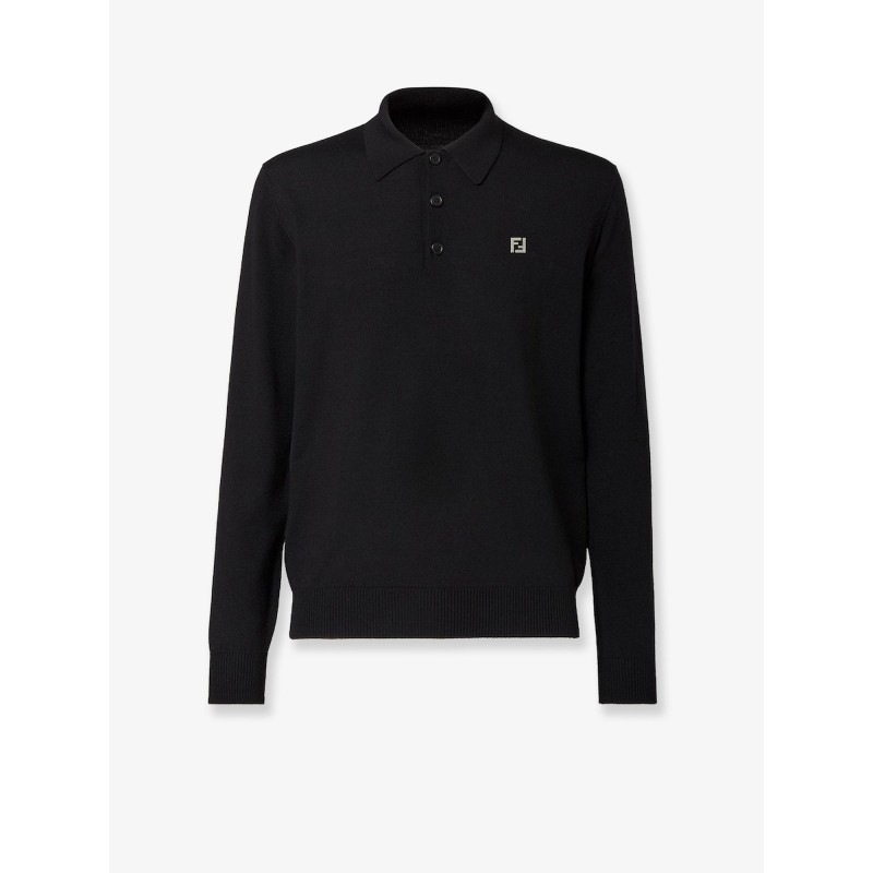 Virgin wool polo shirt