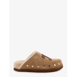 Leather sabot sandal with Triomphe logo