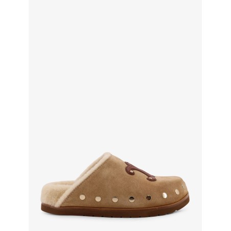 Leather sabot sandal with Triomphe logo