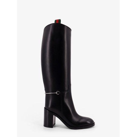 Leather boots with slim Horsebit detail