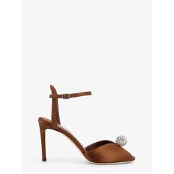 Sacora satin sandals with crystal detail