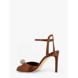 Sacora satin sandals with crystal detail