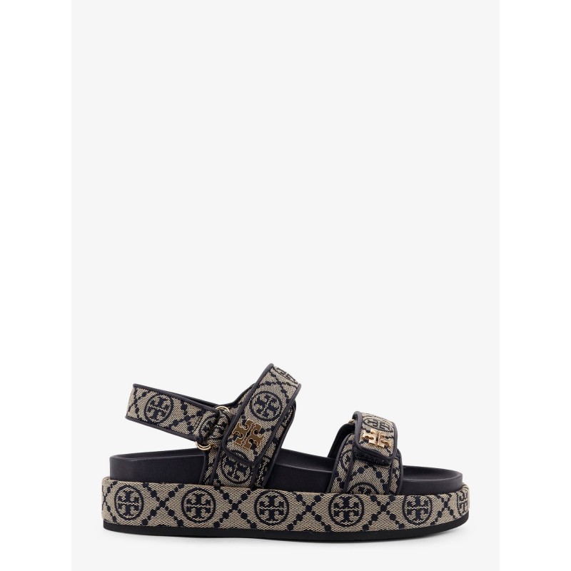 T Monogram Kira jacquard fabric sandals