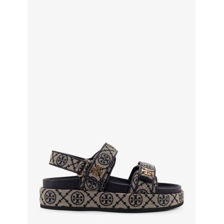 T Monogram Kira jacquard fabric sandals