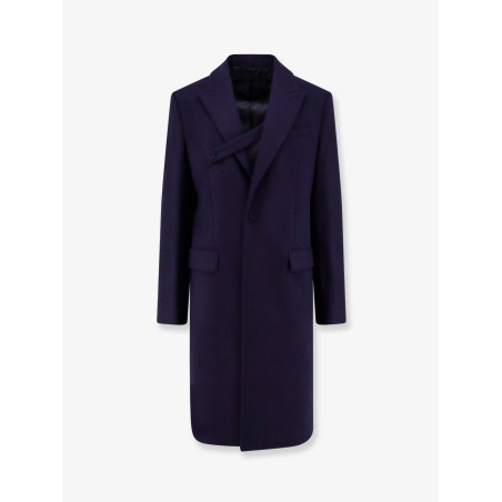 Single-breasted virgin wool coat
