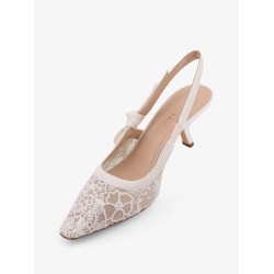 J'adior lace pumps with side bow detail