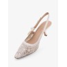 J'adior lace pumps with side bow detail