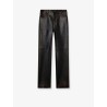 Peg leather trousers