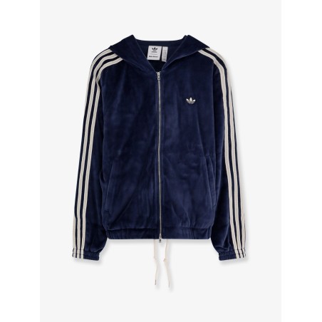 Chenille sweatshirt with iconic side stripes