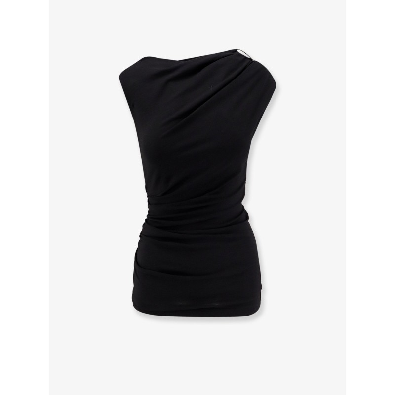 Wool and stretch viscose top