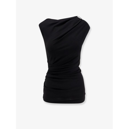 Wool and stretch viscose top