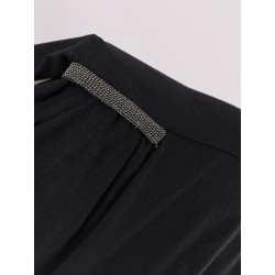 Wool and stretch viscose top