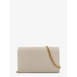 Leather crossbody bag with metal Cassandre logo