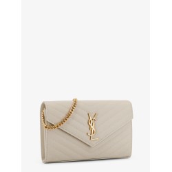 Leather crossbody bag with metal Cassandre logo