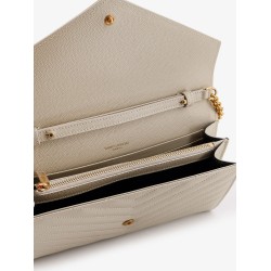 Leather crossbody bag with metal Cassandre logo