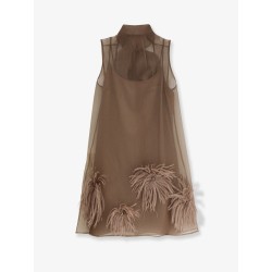 Albee mini dress with feathers detail