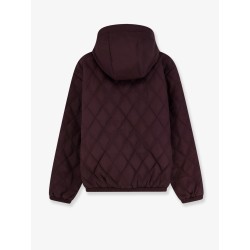 Nylon down jacket with iconic side stripes