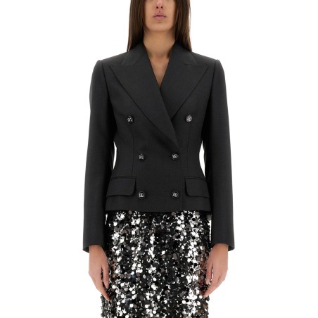DOLCE DOUBLE-BREASTED JACKET WITH DG LOGO BUTTONS
