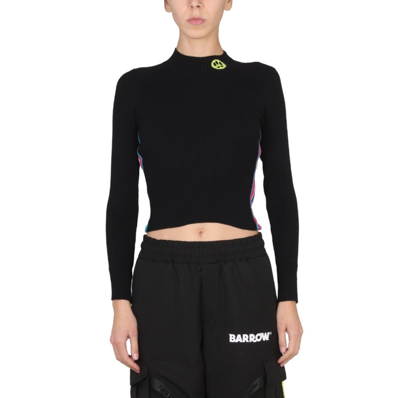 TOP WITH LOGO AND COLORED BANDS