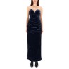 VELVET DRESS WITH SIDE SLITS