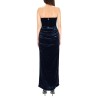 VELVET DRESS WITH SIDE SLITS