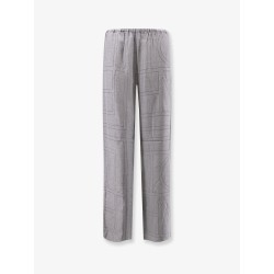 Monogram flannel trousers