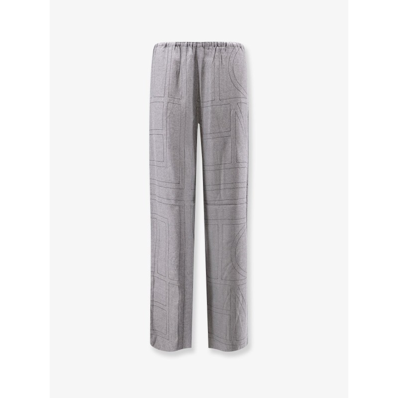 Monogram flannel trousers