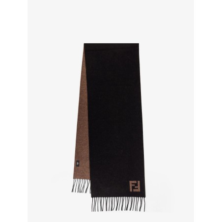 Double FF wool and cashmere scarf