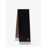Double FF wool and cashmere scarf