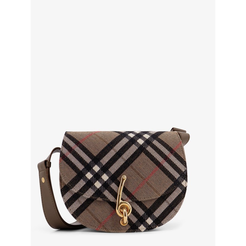 Bridle Canvas and Leather Check Shoulder Bag
