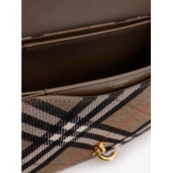 Bridle Canvas and Leather Check Shoulder Bag