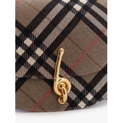 Bridle Canvas and Leather Check Shoulder Bag