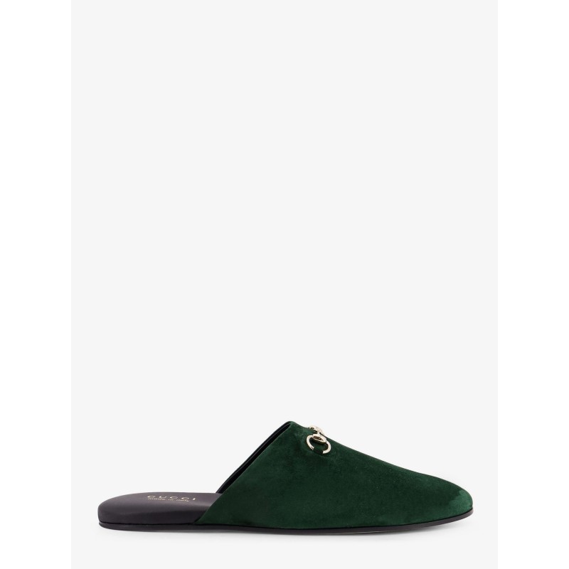 Suede sabot with Horsebit