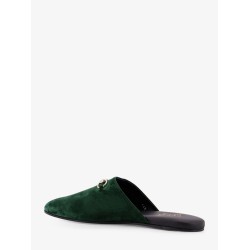 Suede sabot with Horsebit