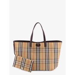 Reversible shopping bag with check pattern