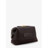 Suede and leather clutch