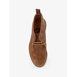 GG suede lace-up boots