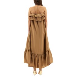 COTTON TWILL RUFFLE DRESS