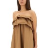 COTTON TWILL RUFFLE DRESS