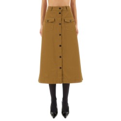MIDI SKIRT WITH BUTTONS