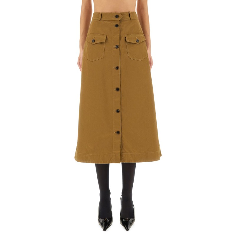 MIDI SKIRT WITH BUTTONS