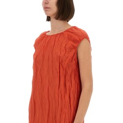 METALLIC GAUZE LONGUETTE DRESS