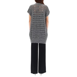 VEST WITH PERFORATED WORKMANSHIP