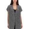 VEST WITH PERFORATED WORKMANSHIP