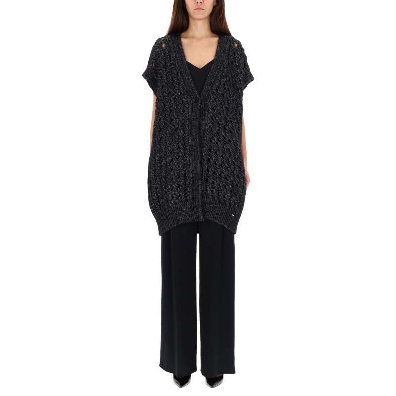 VEST WITH PERFORATED WORKMANSHIP