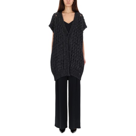 VEST WITH PERFORATED WORKMANSHIP