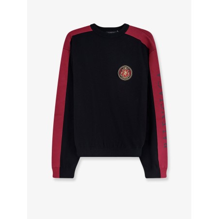 Cotton sweater with logo on the front