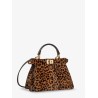 Peekaboo IseeU Petite Leather shoulder bag with Fendi Leo Print
