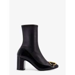 Leather boots with metal Horsebit